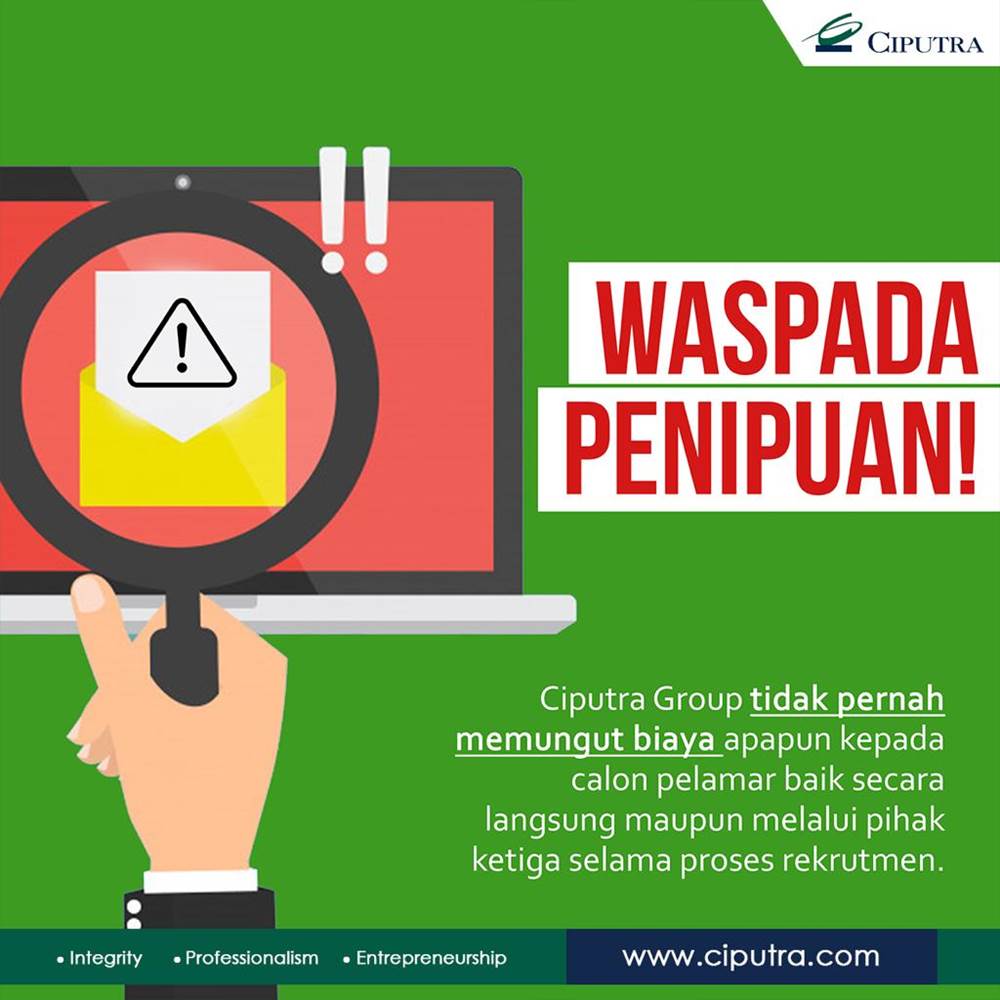 Waspada Penipuan Mengatasnamakan Ciputra Group